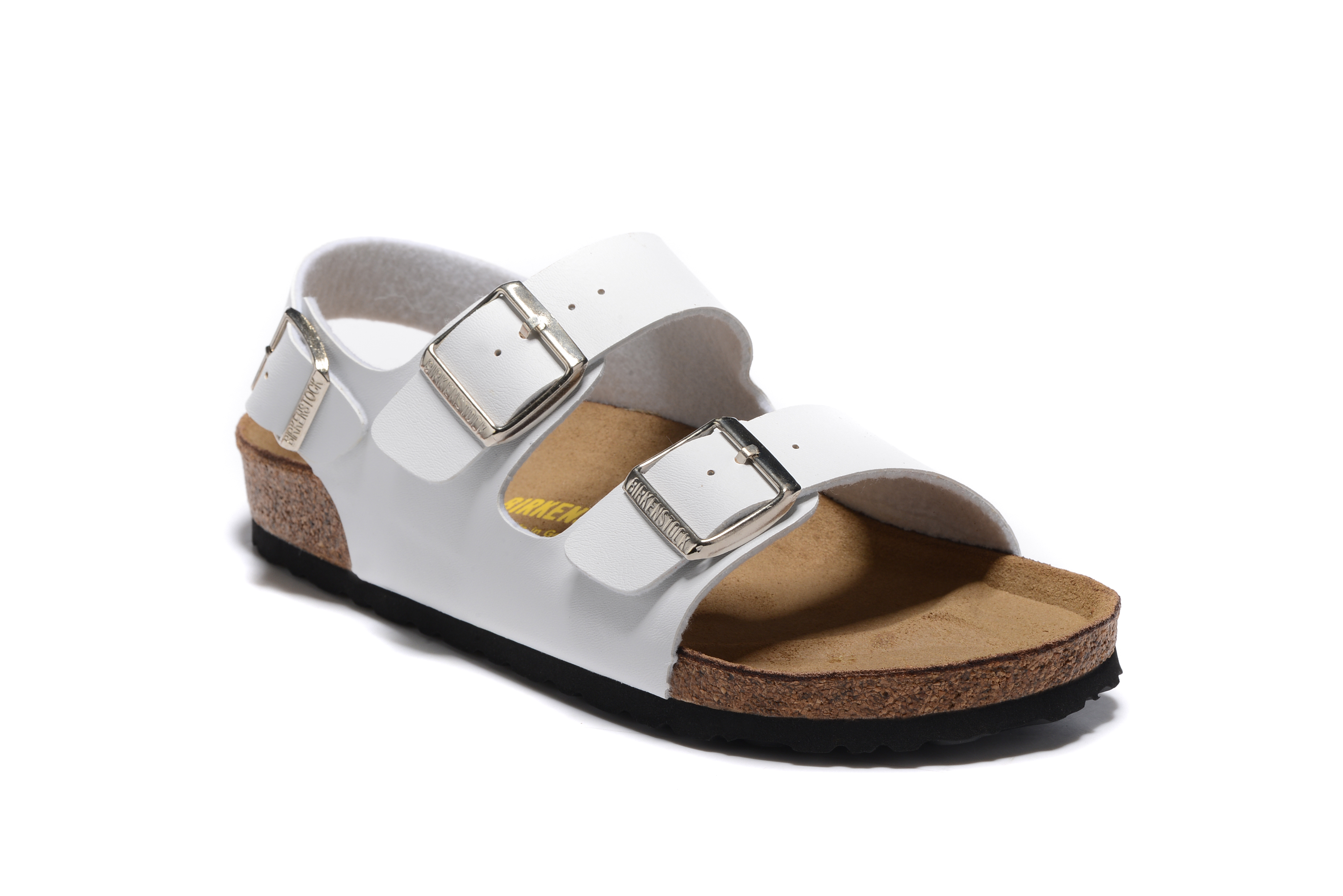 Birkenstock White Matte Double Buckle Strap Sandal
