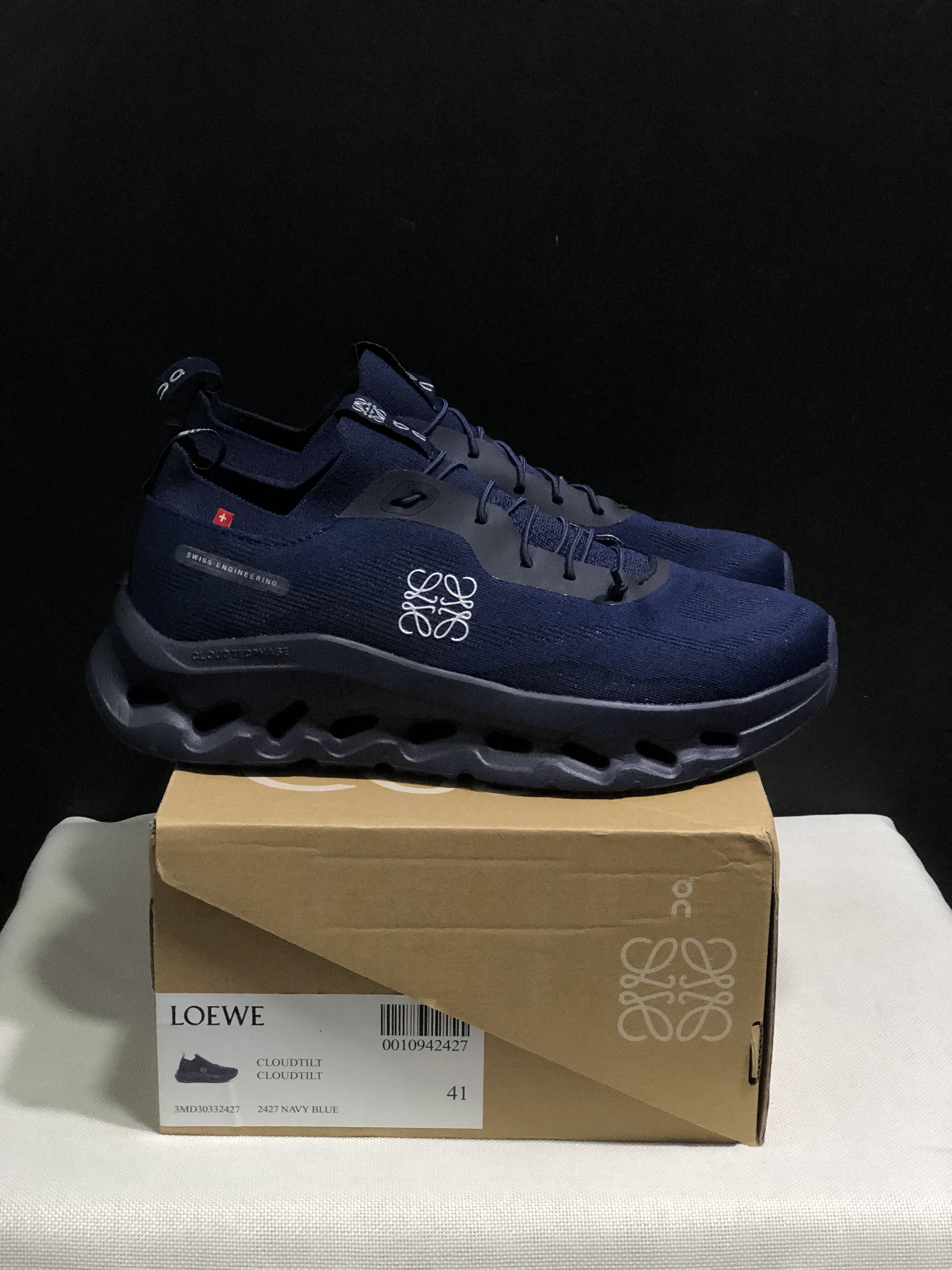 LOEWE x On Running Cloudtilt Running Shoes Co-Signed Edition Dark Blue/Black