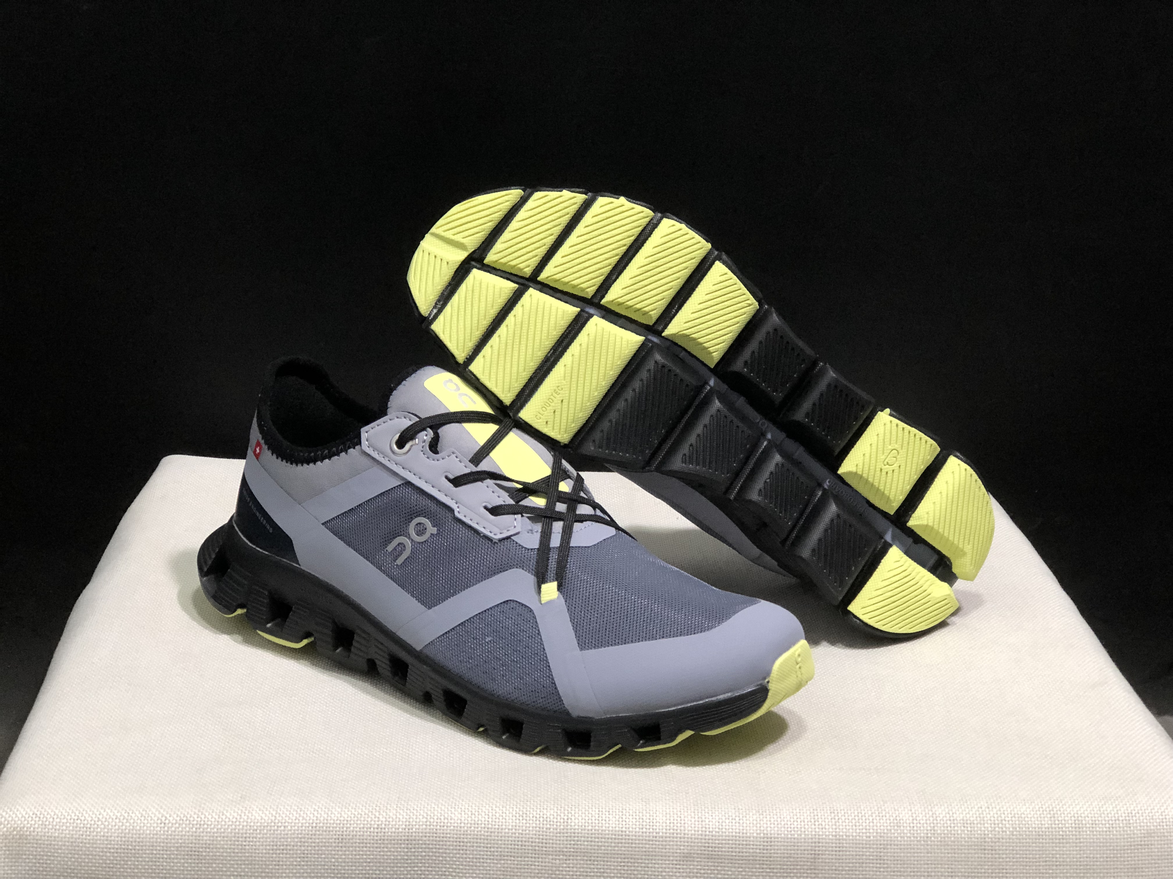 On Running Cloud X 3 AD Comfortable Wear-Resistant Training Shoes Grey/Hay