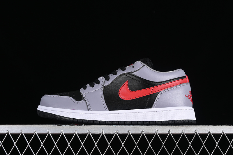 Nike Air Jordan 1 Low Red Grey Black Sneakers
