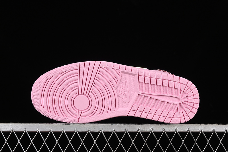 Nike Air Jordan 1 Low Method Of Make Metallic Gold Perfect Pink Sneakers