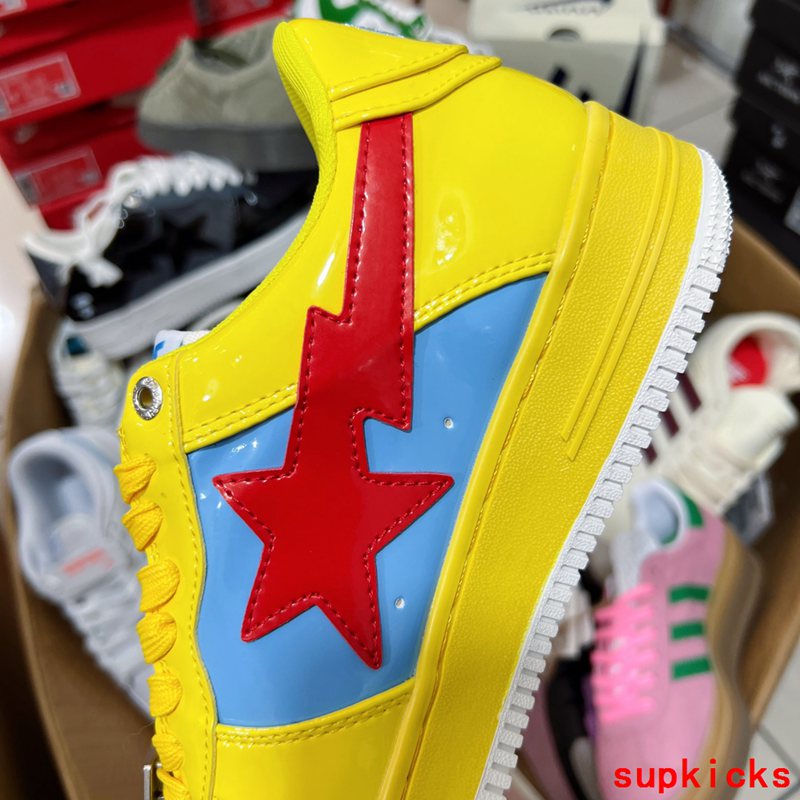 A Bathing Ape Bape Sta Marvel Comics Yellow Patent Leather