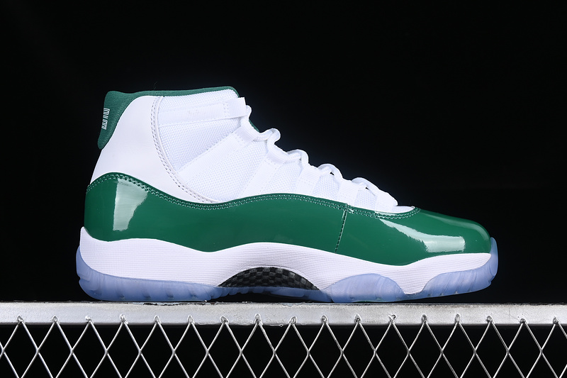 Nike Air Jordan 11 Retro Green White Sneakers