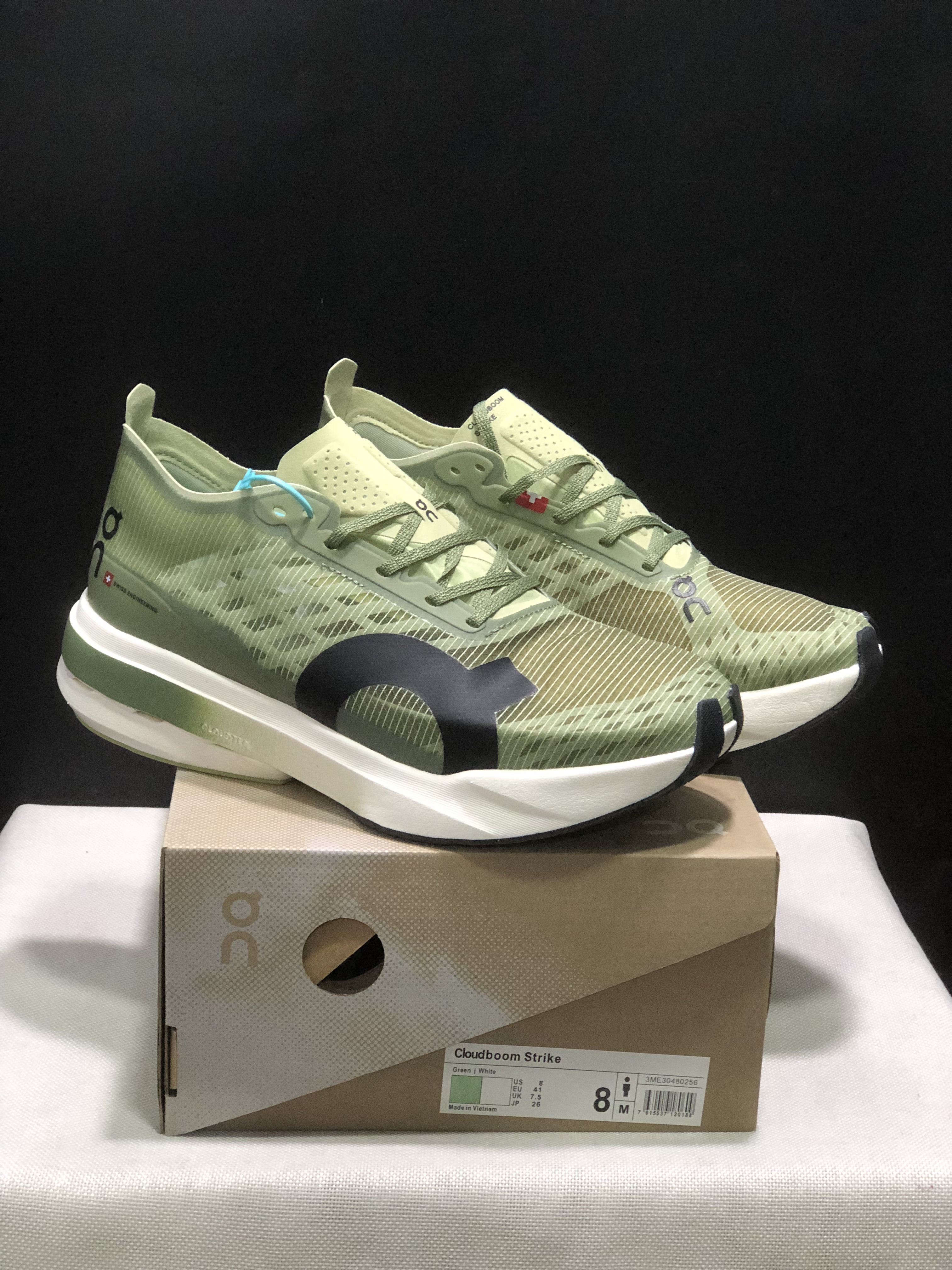 On Running Cloudspike Amplius Shock-Absorbing And Wear-Resistant Marathon Road Running Shoes Green