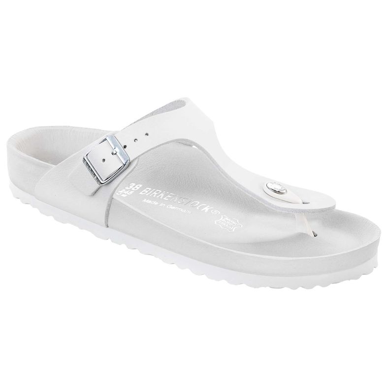 Birkenstock Pure White Matte Leather Casual Flip Flops