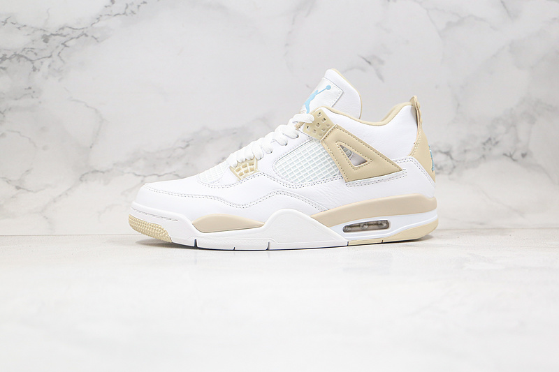 Nike Air Jordan 4 Retro Sand Linen White Tan Brown Sneakers