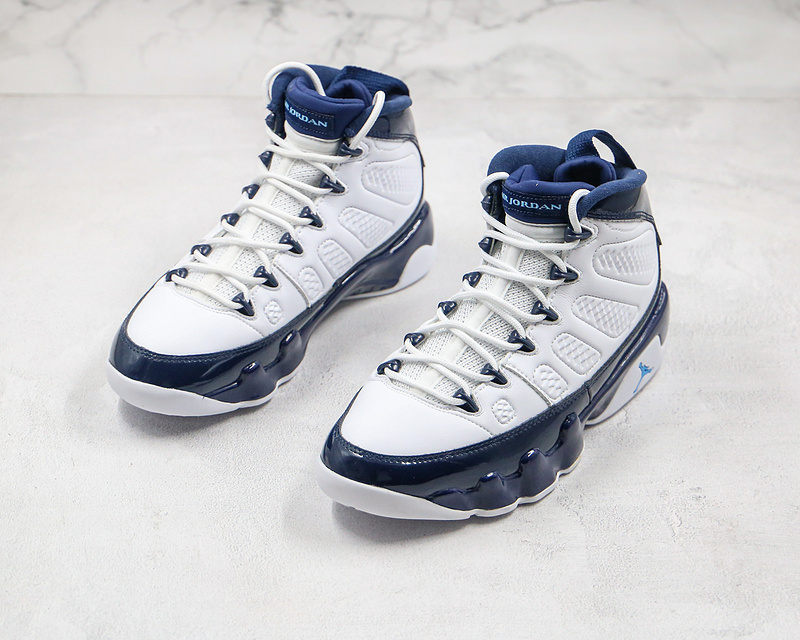 Nike Air Jordan 9 Retro Pearl Blue White Sneakers