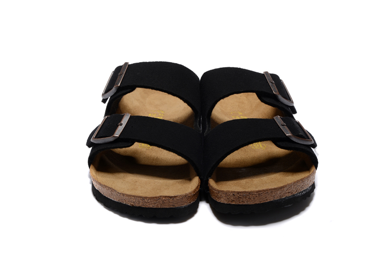 Birkenstock Arizona Black Double Buckle Leather Sandals