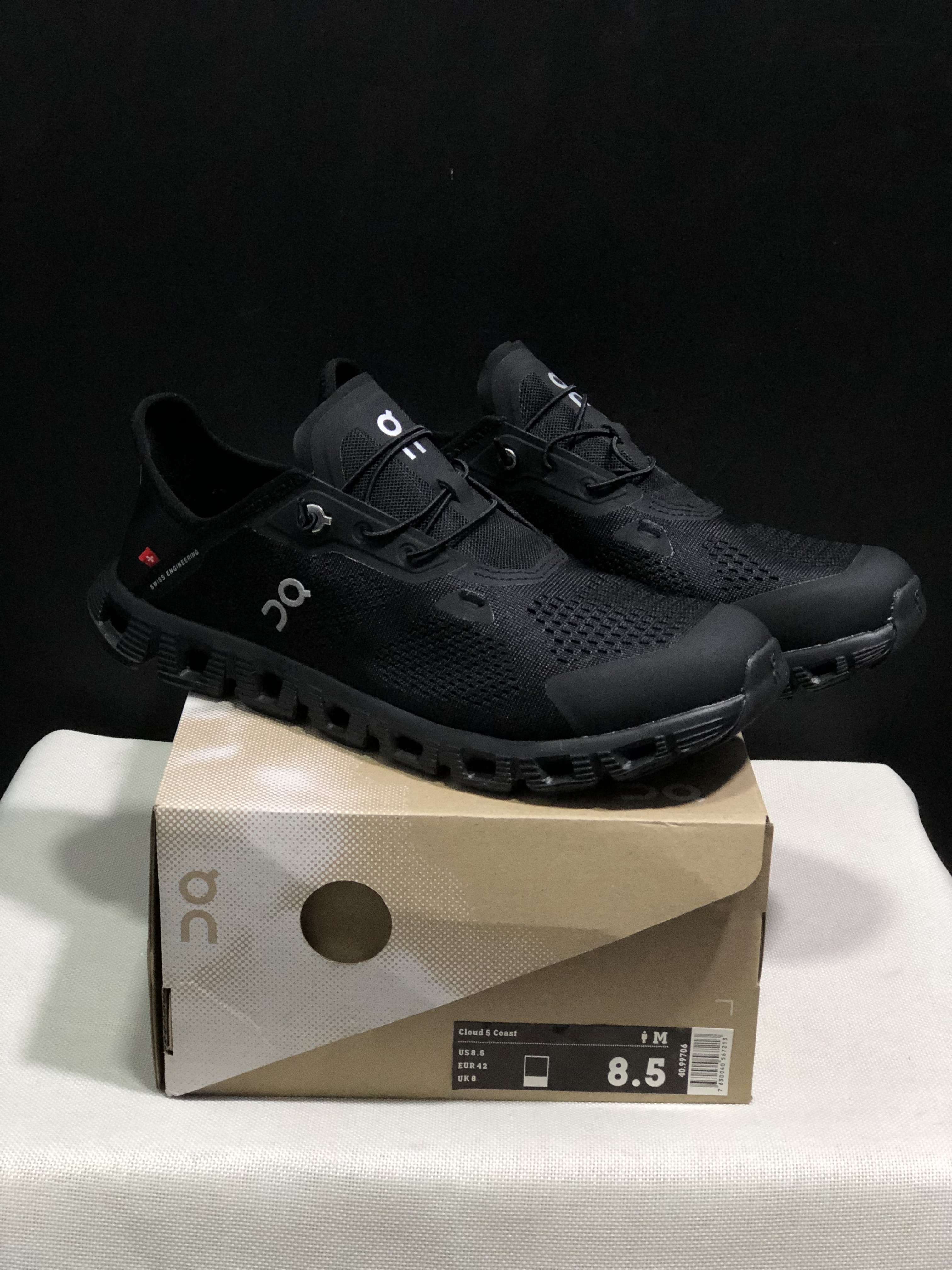 On Running Cloud 5 Coast Convenient And Breathable Running Shoes All Black