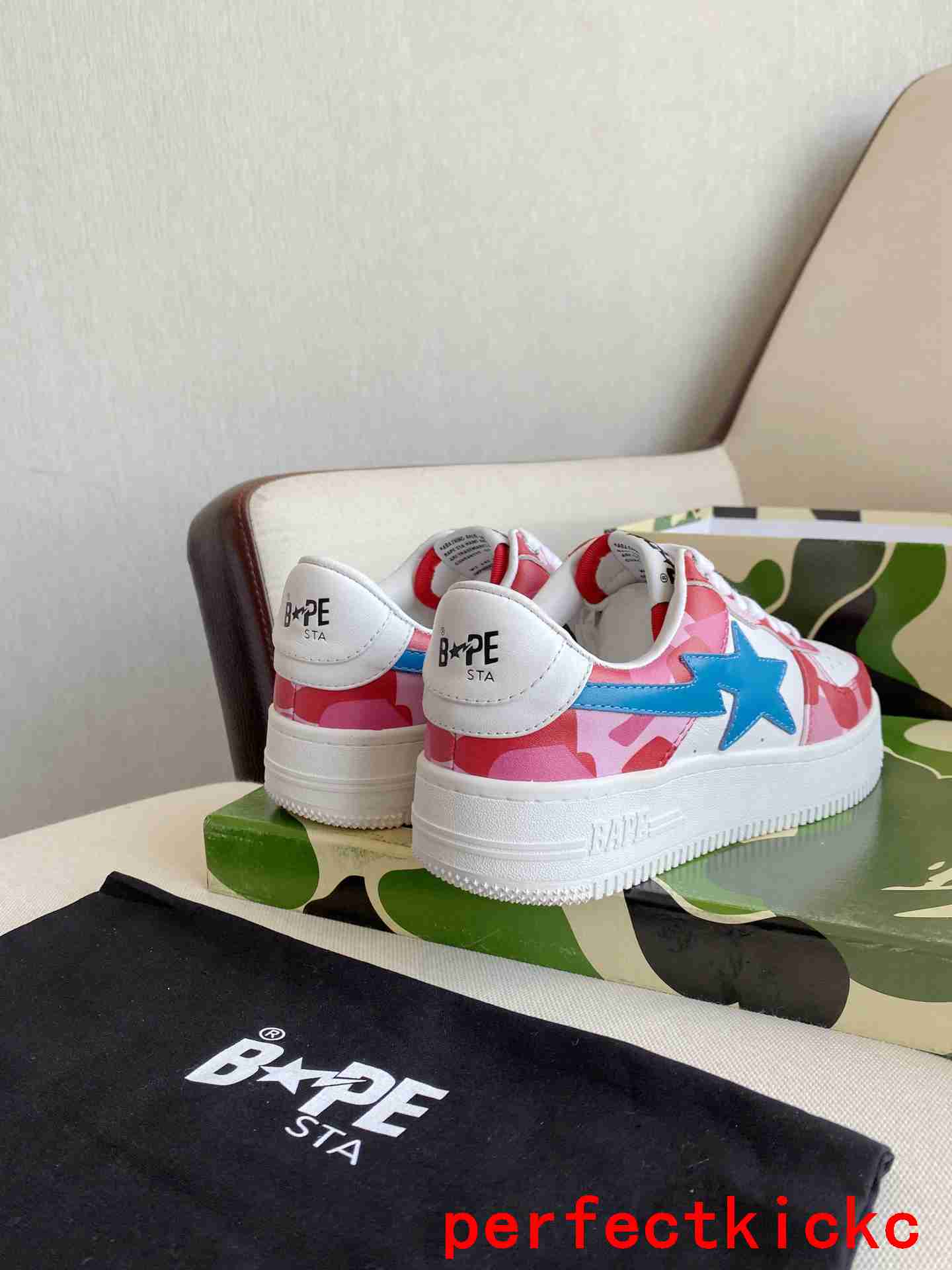 A Bathing Ape Bape Sta Low Pink Camo
