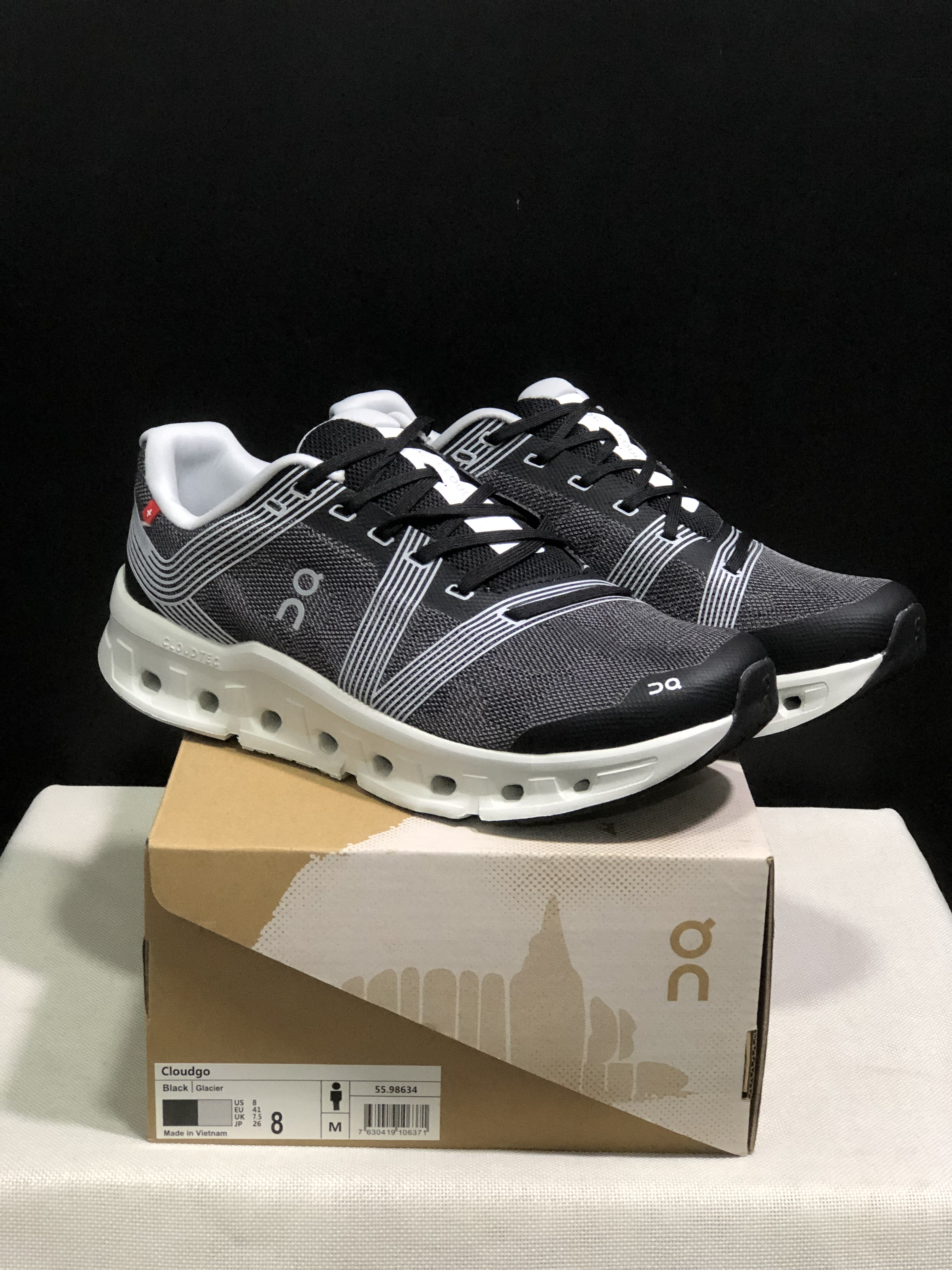 On Running Cloudgo Comfortable And Lightweight Running Shoes Black/Glacier