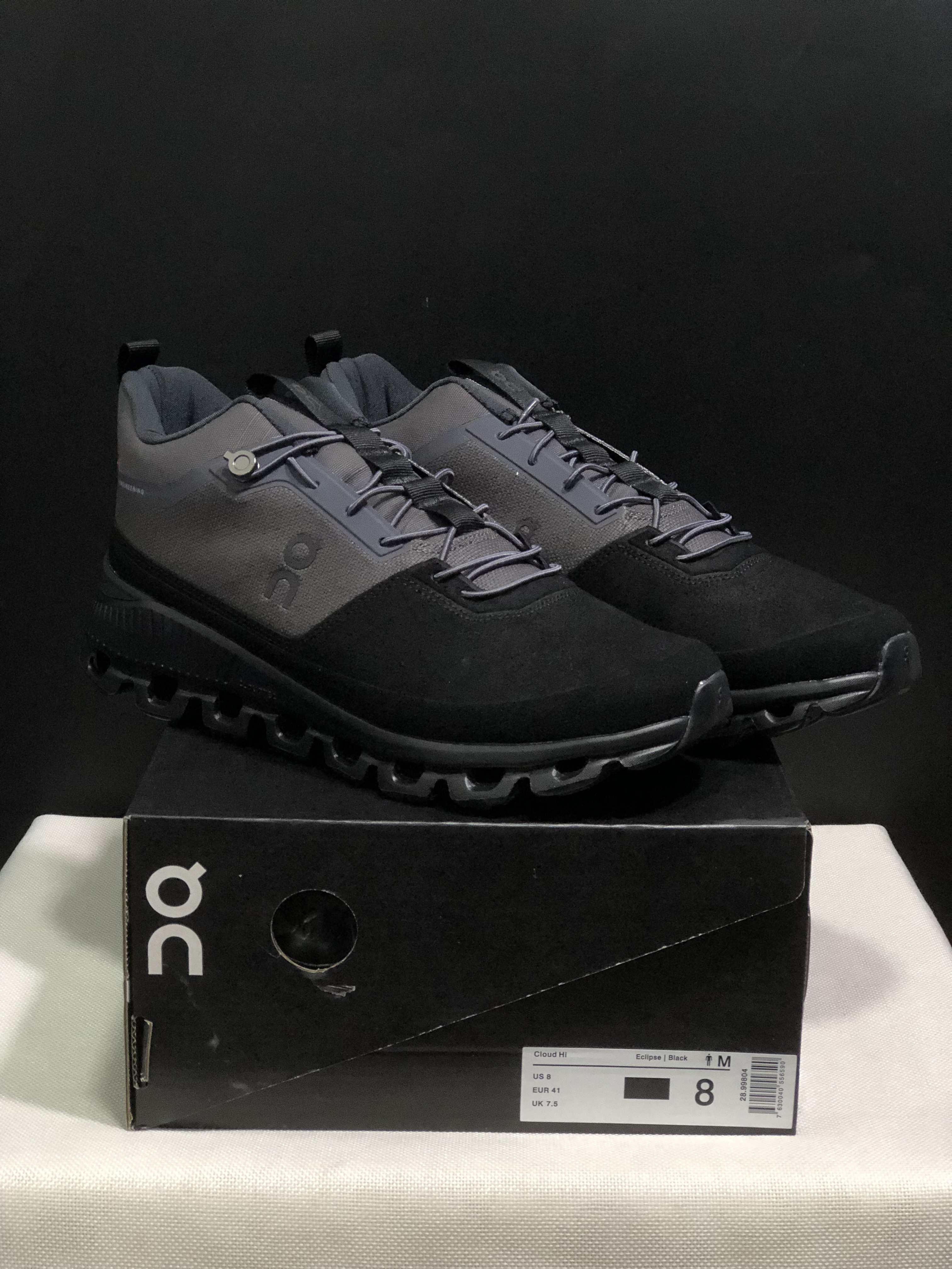 On Running Cloud Hi Edge Outdoor Training Running Shoes Dark Grey/Black