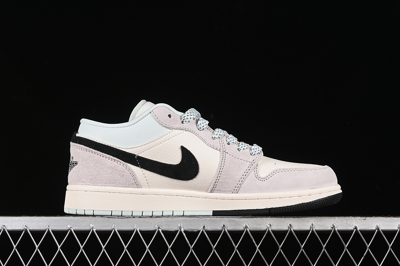 Nike Air Jordan 1 Low Black White Two-Tone Soles White Grey Sneakers