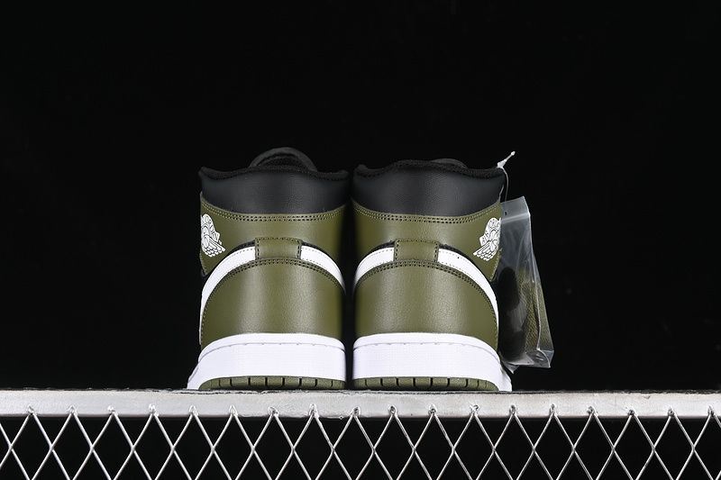 Nike Air Jordan 1 Mid Black Green Sneakers