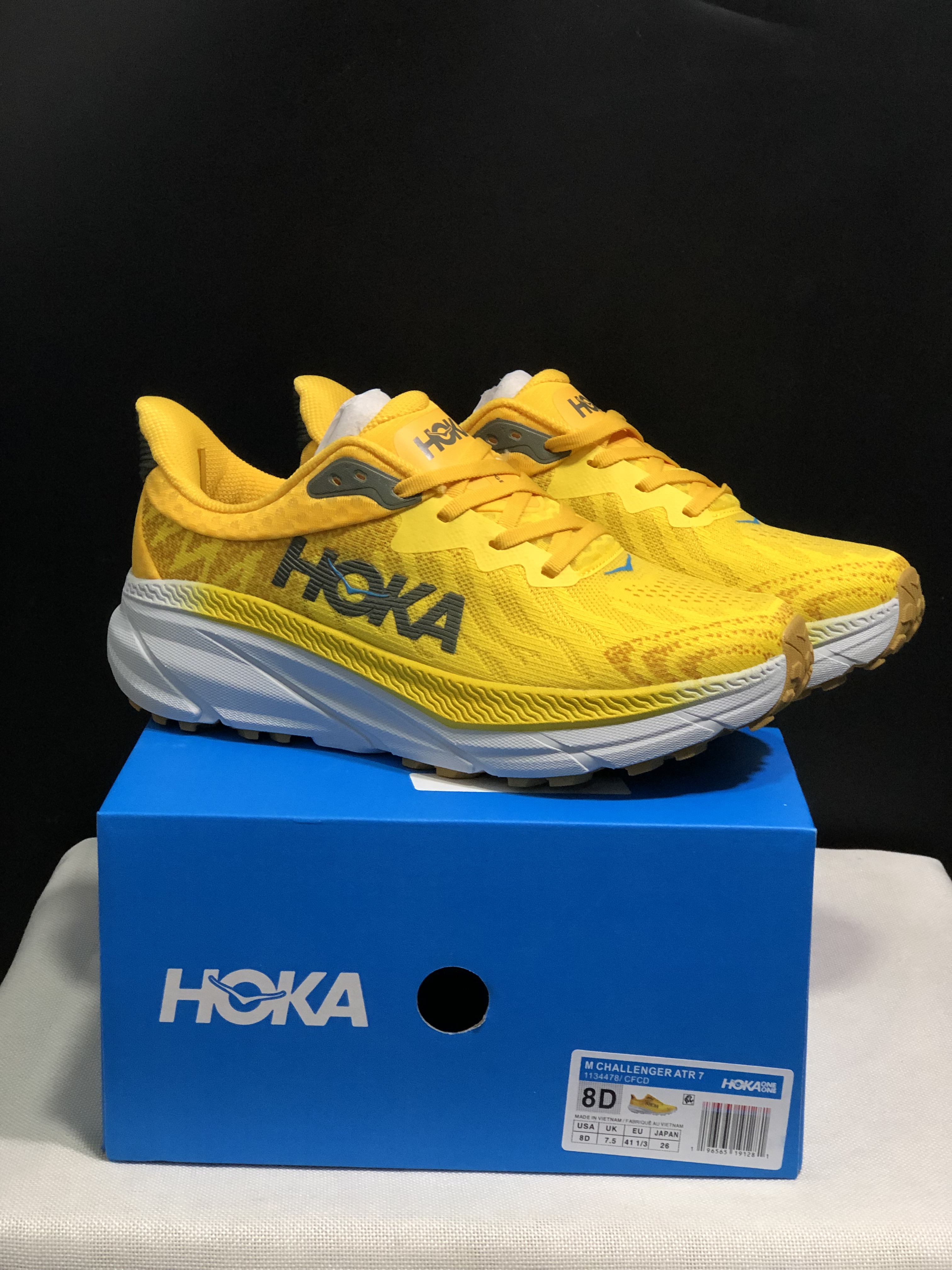 Hoka One One Challenger 7 Shock-absorbing Breathable Running Shoes Sneakers Yellow