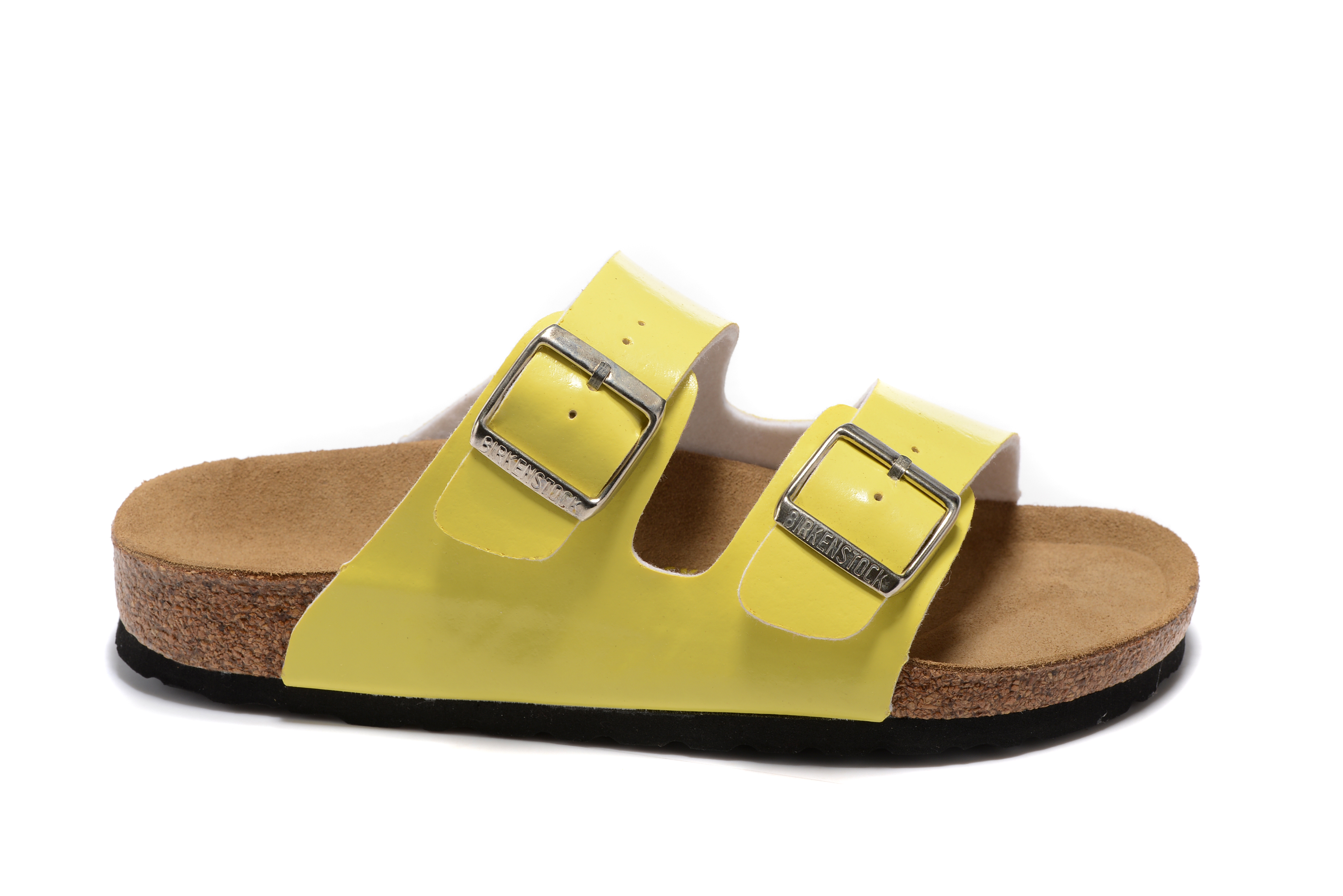 Birkenstock Arizona Yellow Two Buckle Bright Surface Leather Sandals