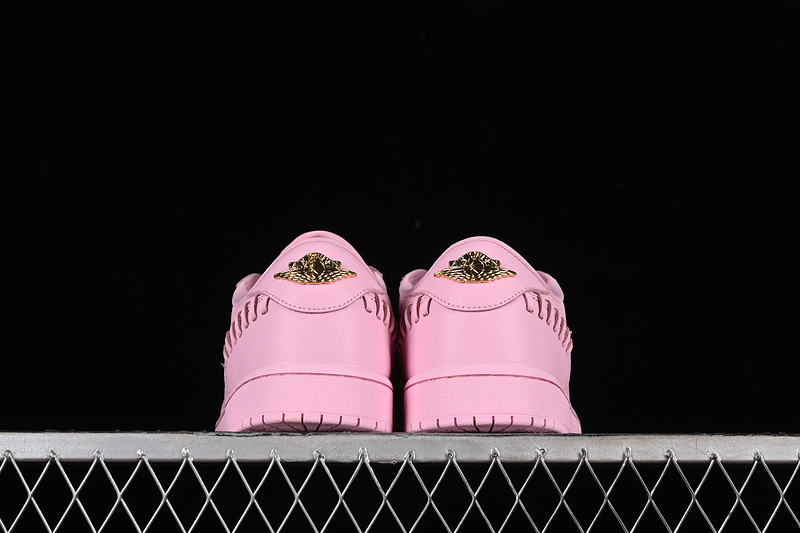 Nike Air Jordan 1 Low Method Of Make Metallic Gold Perfect Pink Sneakers