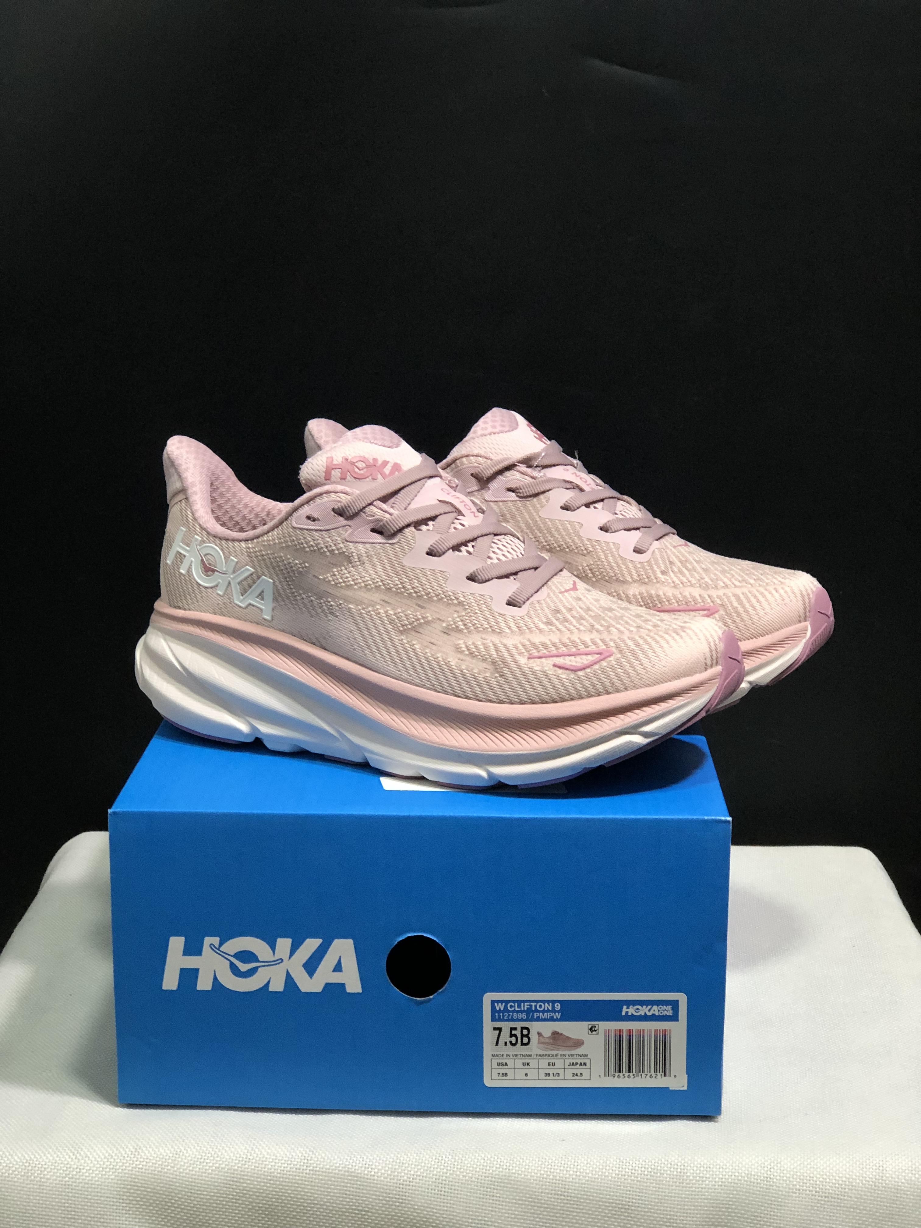 Hoka One One Clifton 9 Running Shoes Athletic Shoes Sneakers Light Pink