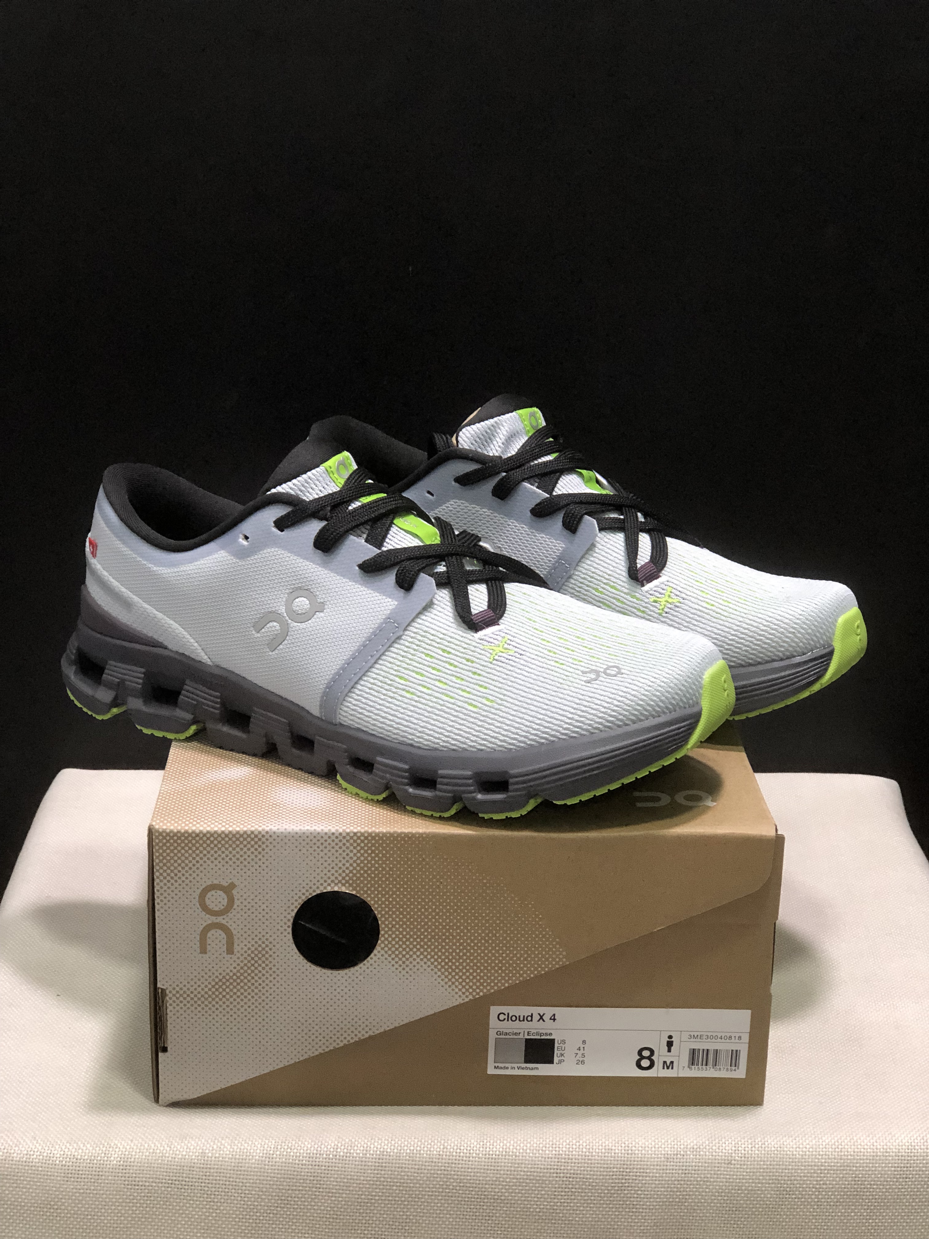 On Running Cloud X4 Comfortable Running Shoes Gray/Green