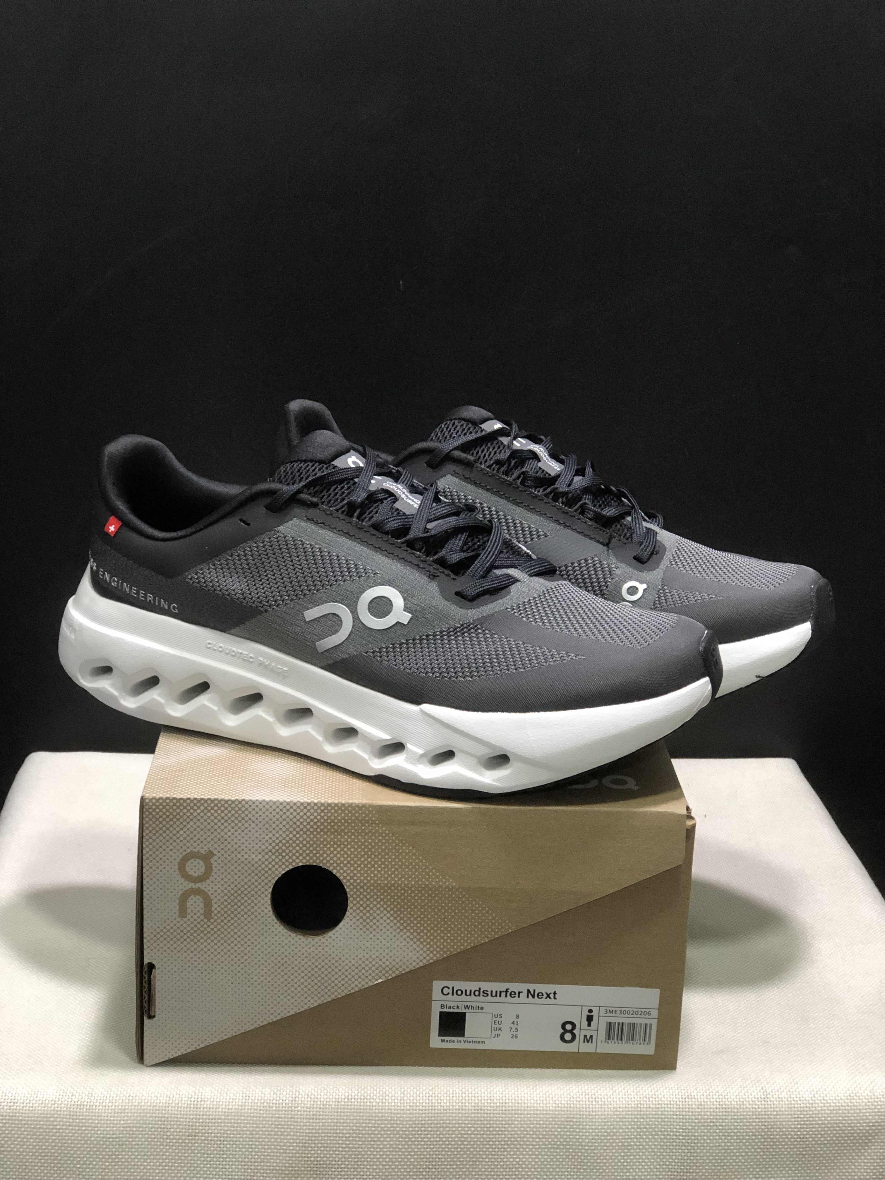 On Running Cloudsurfer Next Casual Running Shoes Dark Grey/Black/White