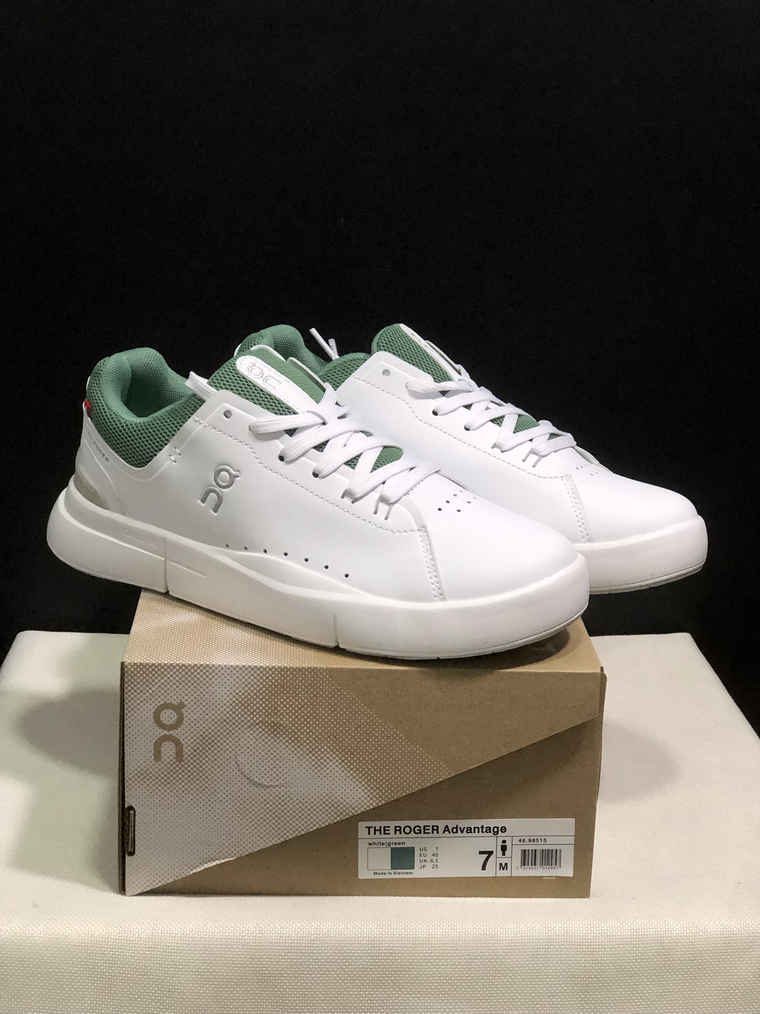 On Running The Roger Spin Board Shoes White/Green