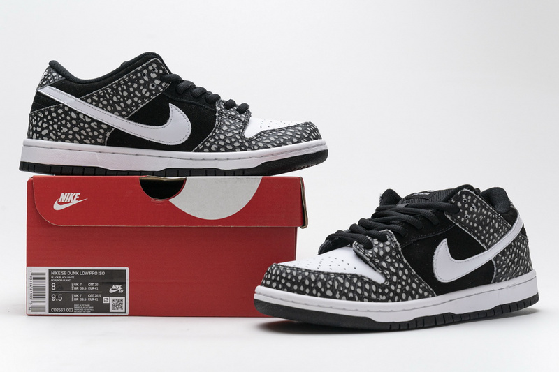 Nike SB Dunk Low Pro ISO Black White Sneakers