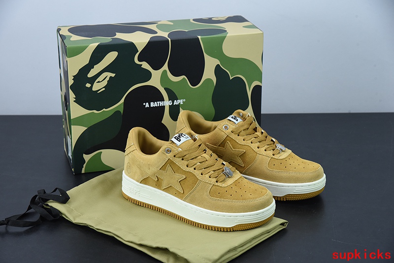 A Bathing Ape Bape Sta Beige Suede