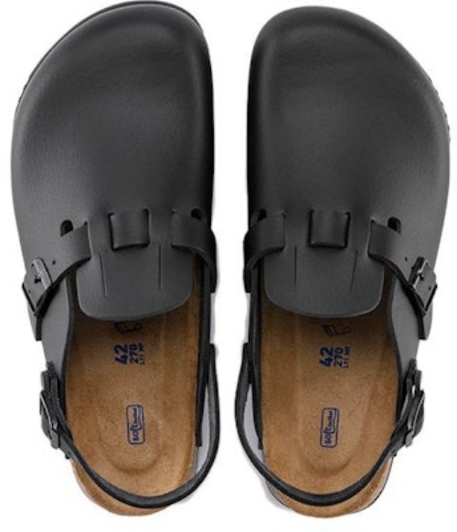 Birkenstock Kay SL Leather 1018226 Black Covered-Toe Slippers