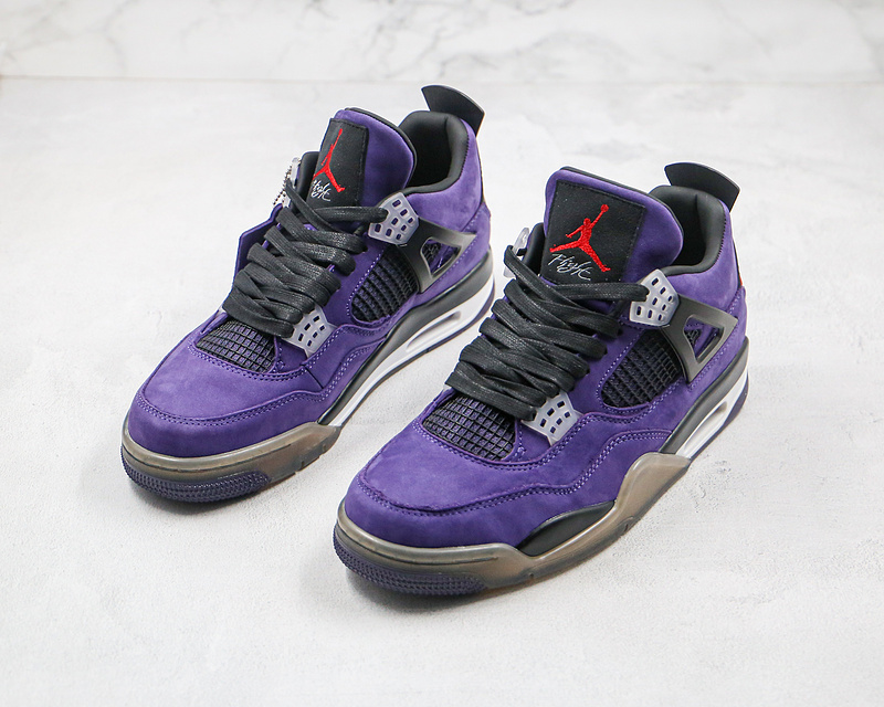 Nike Air Jordan 4 Retro Travis Scott Purple Sneakers