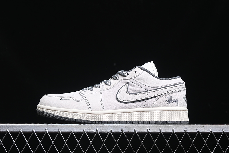 Nike Air Jordan 1 Low Grey White Fashion Sneakers