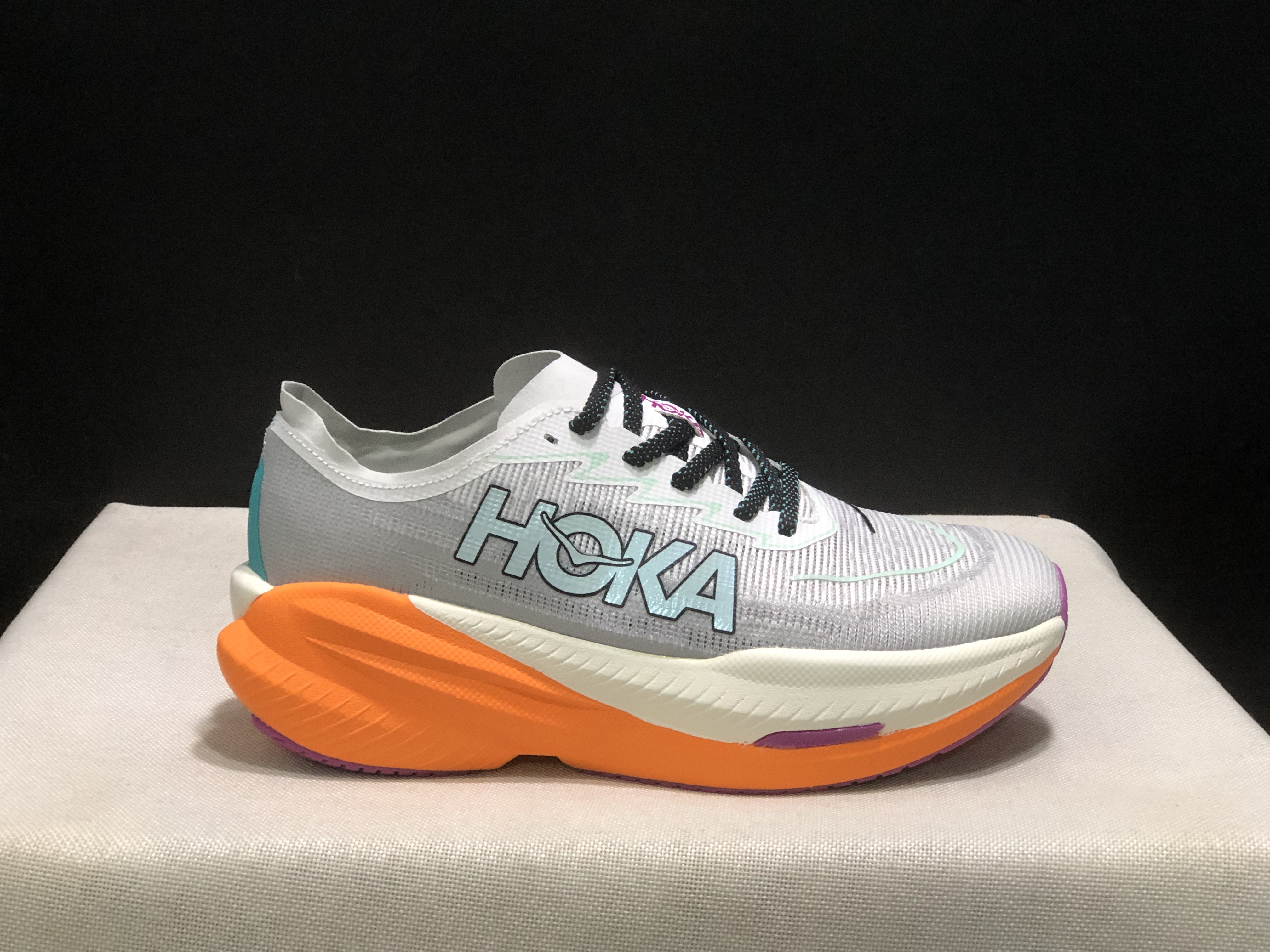 Hoka One One Mach X 2 Anti-slip Low-top Running Shoes Grey/Orange