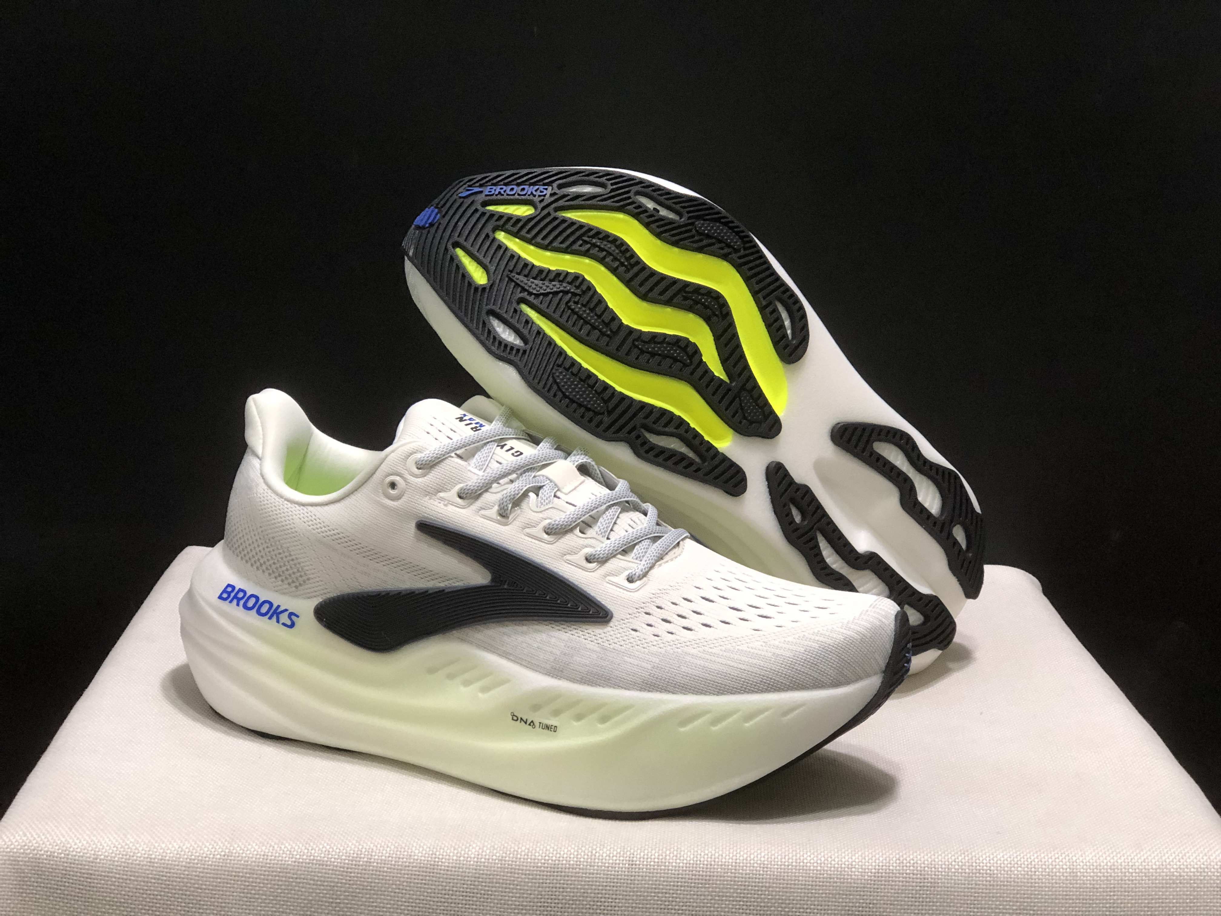 Brooks Glycerin Max Comfortable Low-top Running Shoes Grey/Black/Nightlife