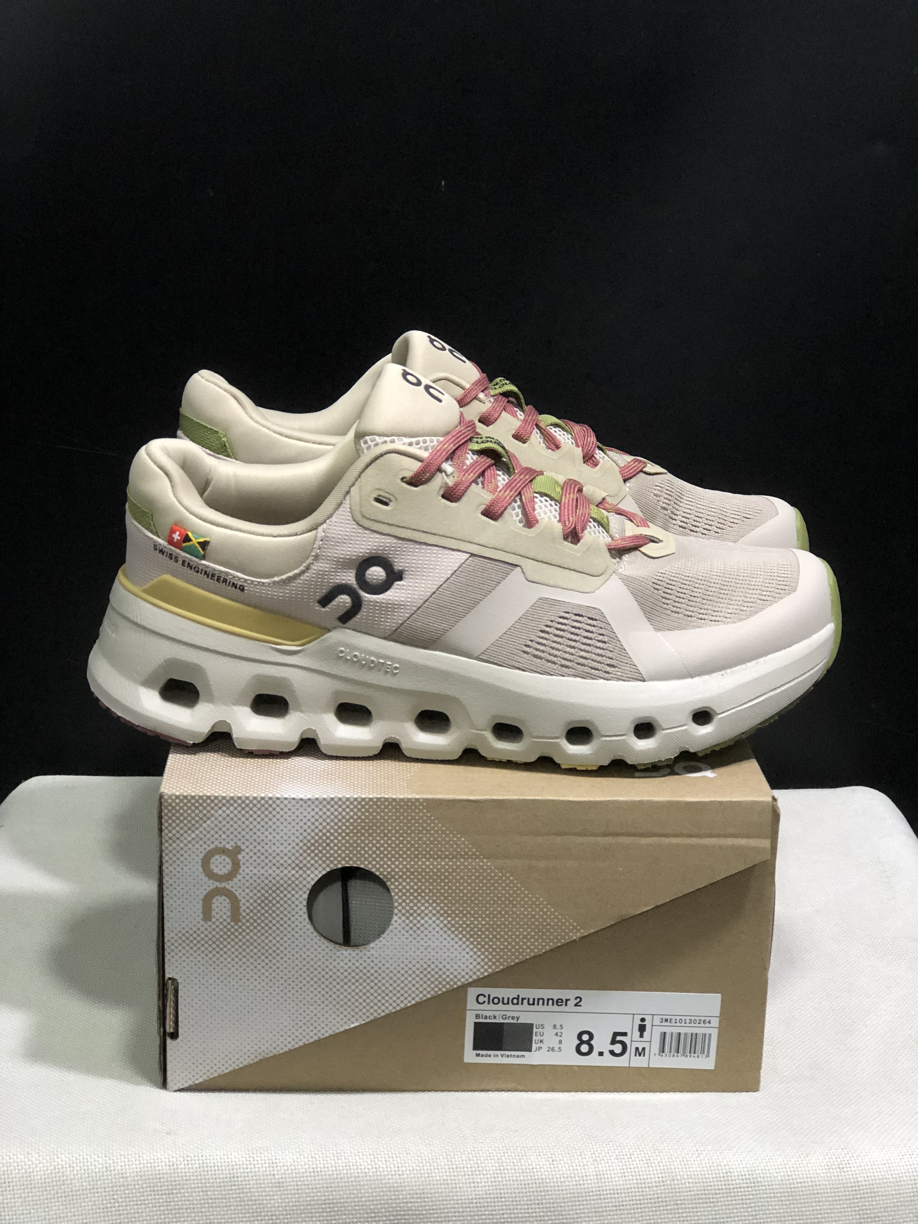 On Running Cloudrunner 2 Mesh Breathable Running Shoes Khaki