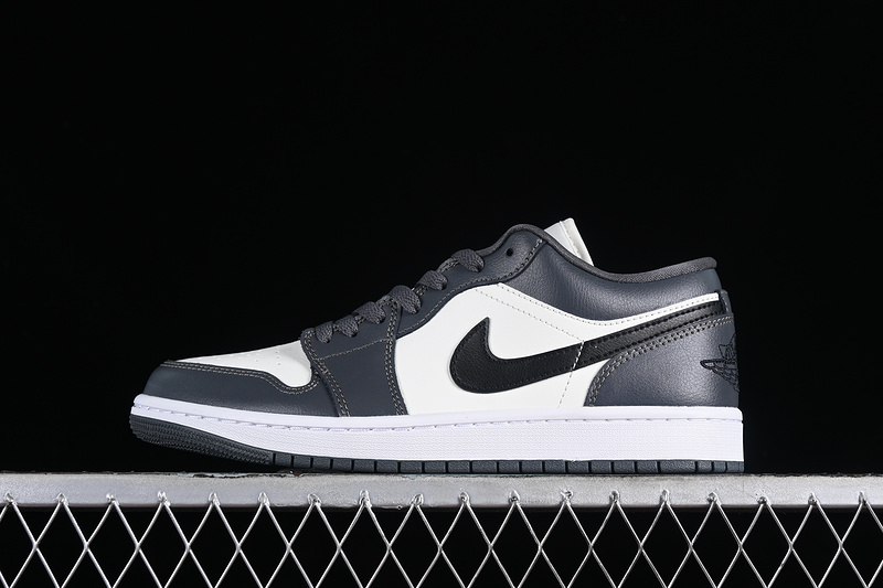 Nike Air Jordan 1 Low Black Sole Dark Grey White Sneakers