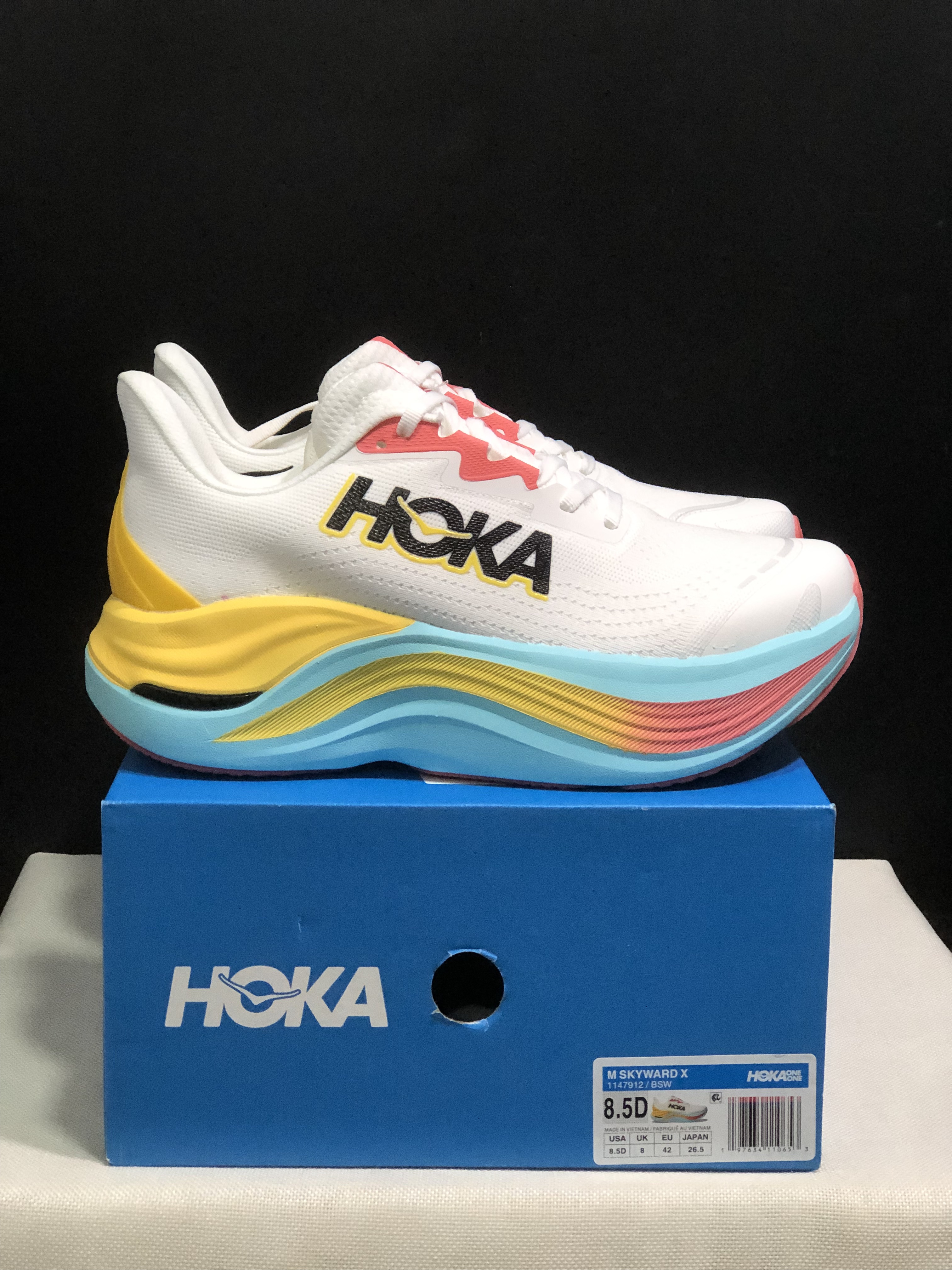 Hoka One One Skyward X White Anti-slip Wear-resistant Running Shoes Sneakers