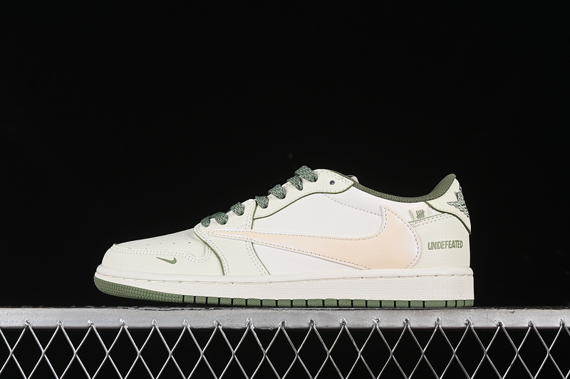 Nike Air Jordan 1 Low Off-White Travis Scott Fragment Design UNDEFEATED White Green Sneakers