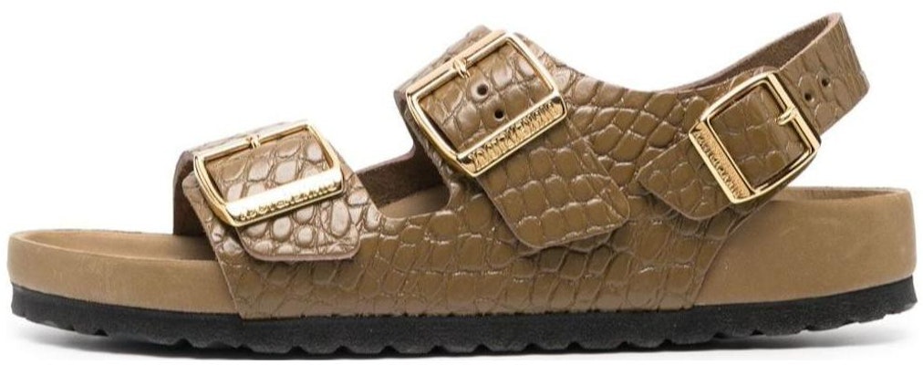 Birkenstock Milano Snakeskin Brown 1024258 Fashion Slippers