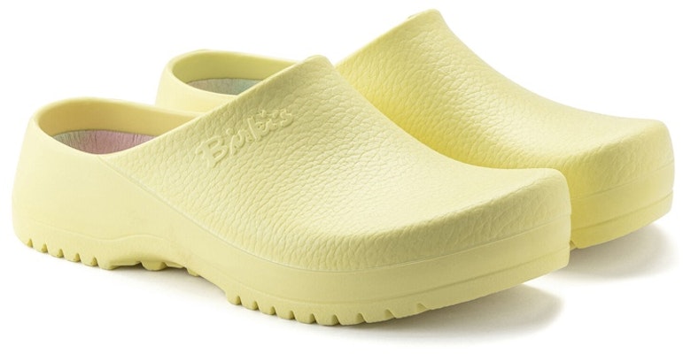 Birkenstock Super Birki Vegan Polyurethane Cream Yellow 1021183 Fashion Slippers