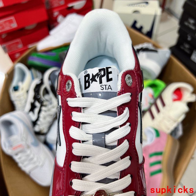 A Bathing Ape Bape Sta Low Red Gray