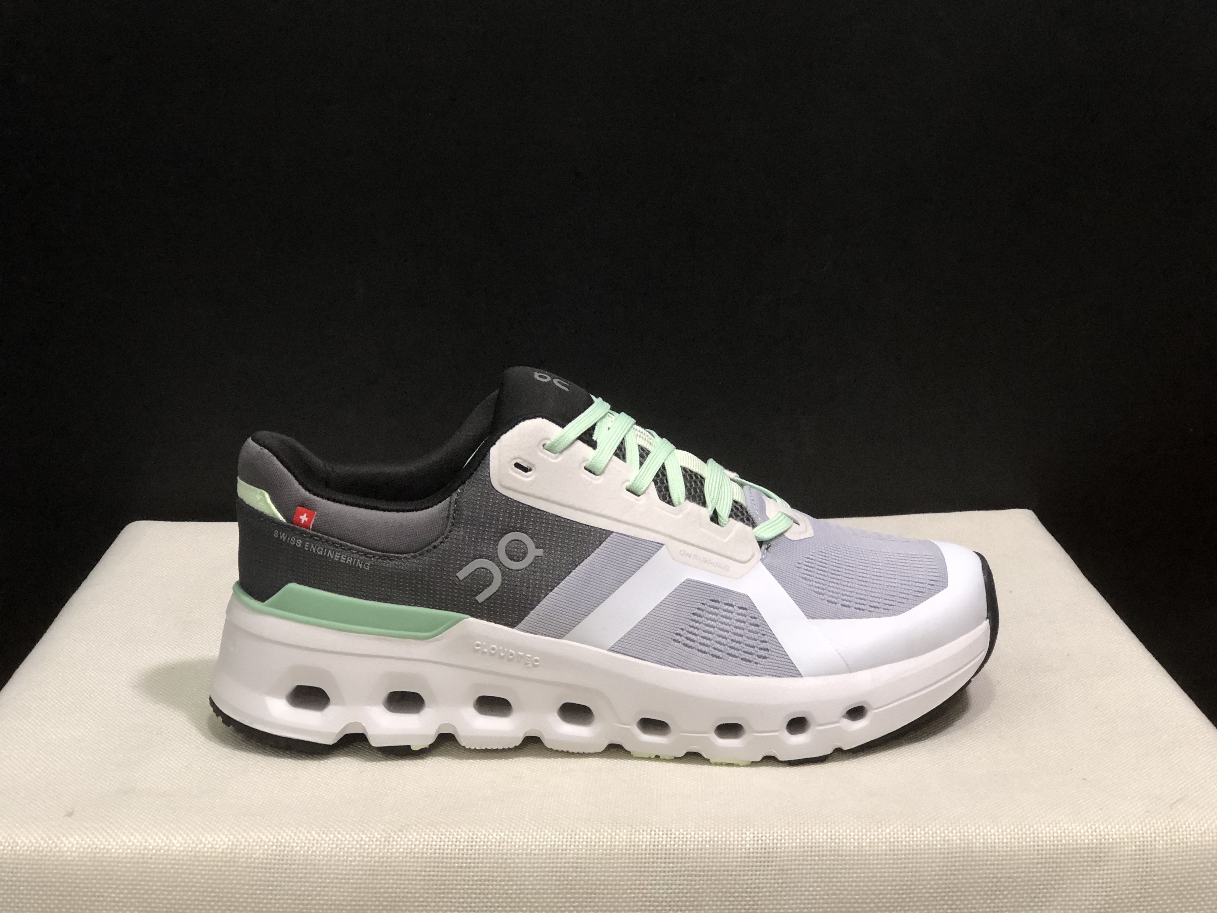 On Running Cloudrunner 2 Mesh Breathable Running Shoes Light Grey/Green