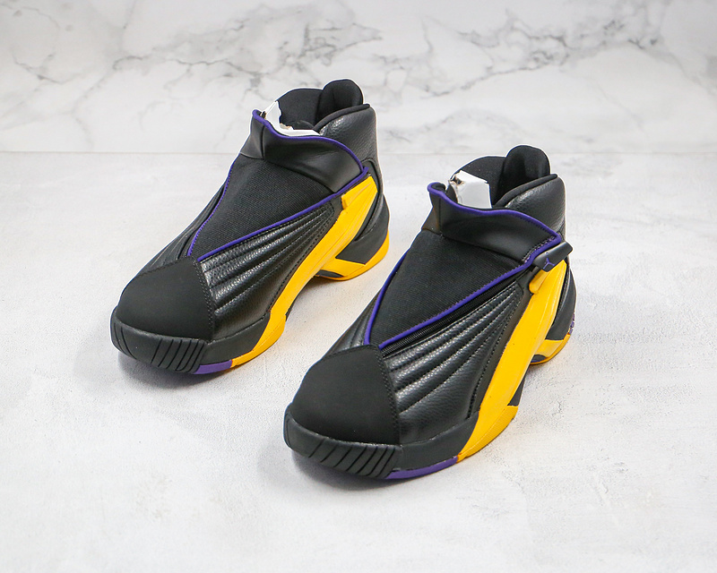 Nike Air Jordan Jumpman Swift Lakers Black Yellow Purple Sneakers