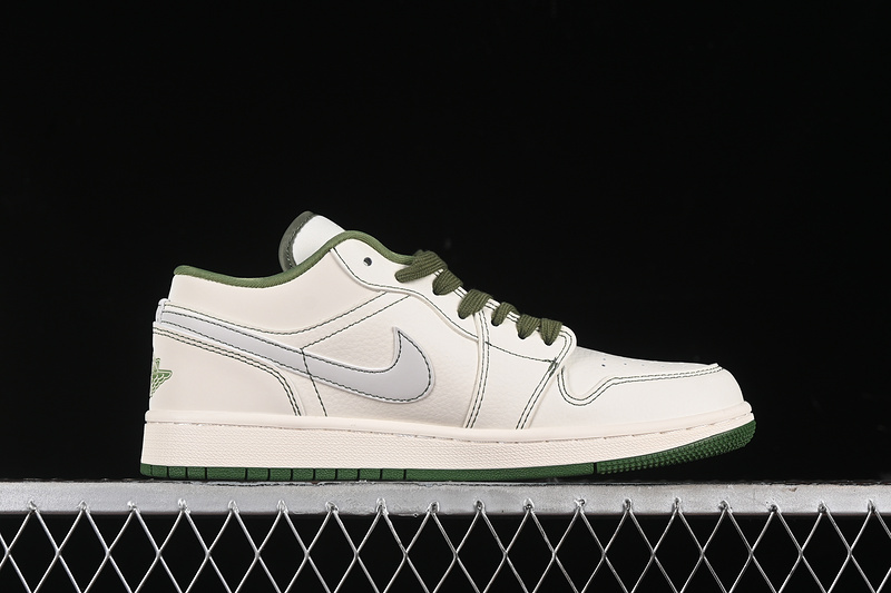 Nike Air Jordan 1 Low Off-White White Green Sneakers
