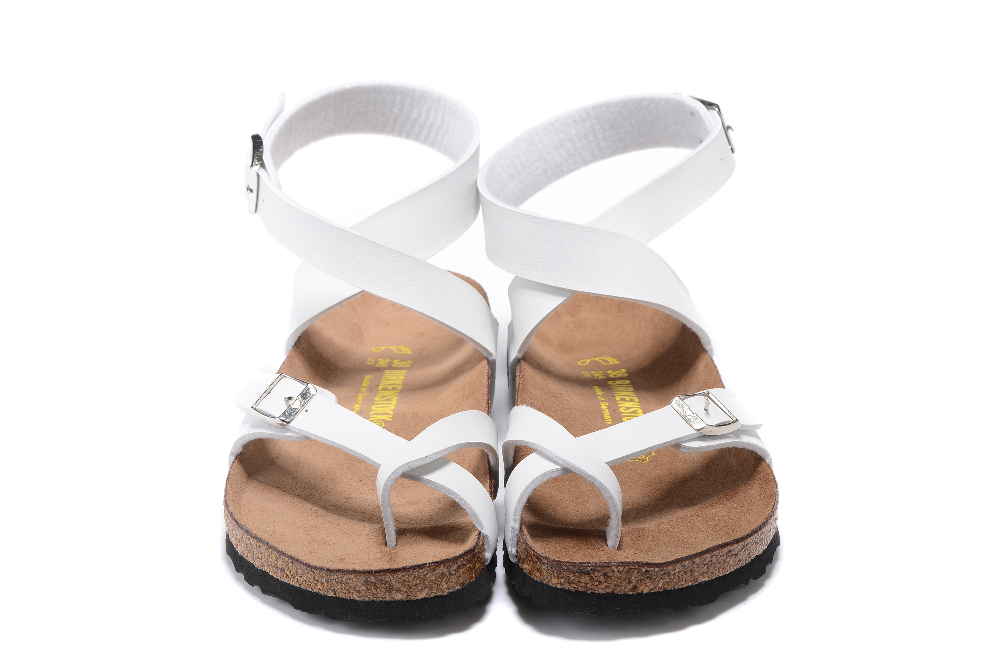 Birkenstock Yara Oiled White Matte Leather Gladiator Sandal