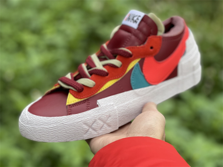 Nike Blazer Low Sacai Kaws Team Red Multicolour Sneakers