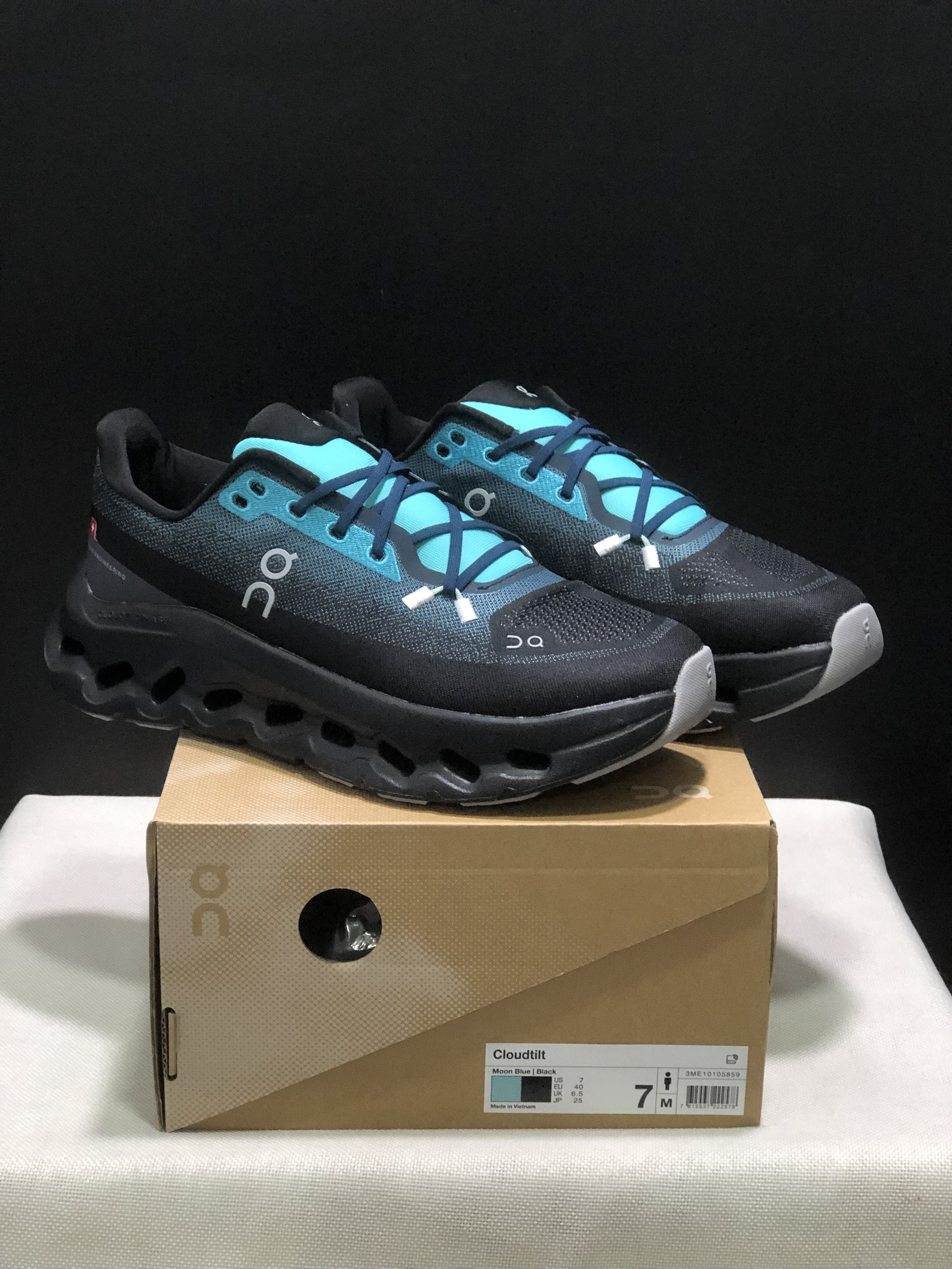 On Running Cloudtilt Durable Casual Life Shoes Moon Blue/Black