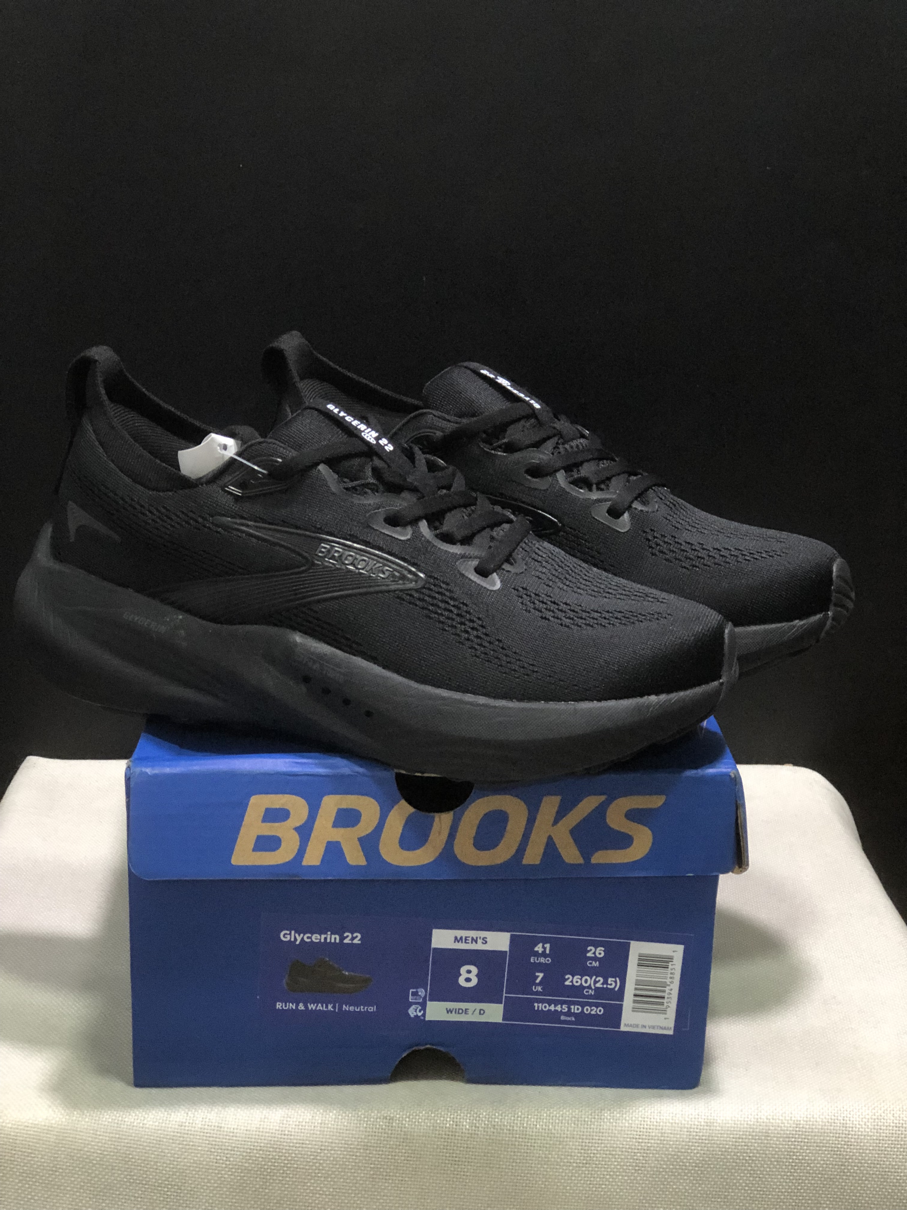 Brooks Glycerin 22 Comfortable Running Shoes Black