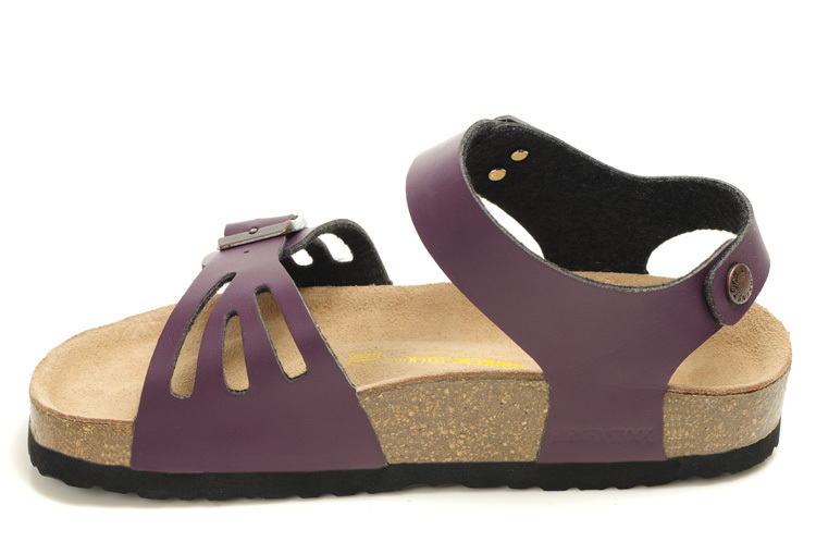 Birkenstock Single Button Purple Butterfly Matte Leather Sandals
