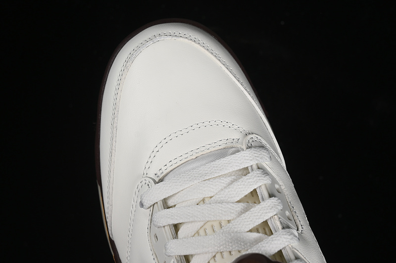 Nike Air Jordan 5 Retro Earth Metallic Gold White Brown Sneakers