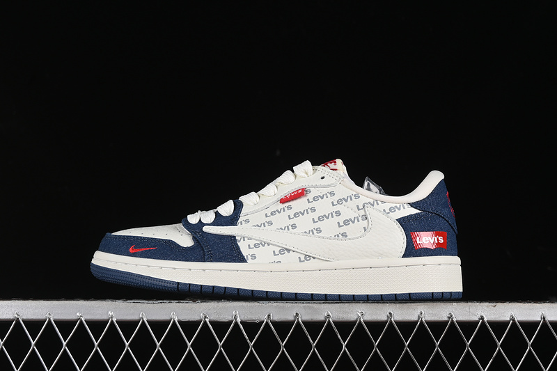 Nike Air Jordan 1 Low Travis Scott  Fragment Design OG Off White Blue Red Sneakers