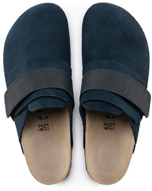 Birkenstock Nagoya Navy Suede Leather 1017507 Fashion Slippers